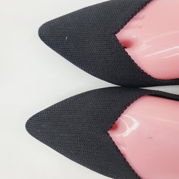 Rothy's Women's Black The Point II Canvas Slip-On Casual Ballet Flat Size 9 - Picture 3 of 7